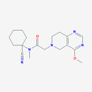 molecular formula C18H25N5O2 B2514369 N-(1-cyanocyclohexyl)-2-{4-methoxy-5H,6H,7H,8H-pyrido[4,3-d]pyrimidin-6-yl}-N-methylacetamide CAS No. 1795348-89-8