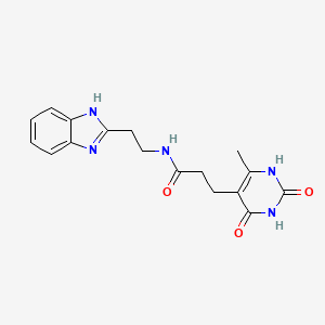 molecular formula C17H19N5O3 B2514376 N-(2-(1H-benzo[d]imidazol-2-yl)ethyl)-3-(6-methyl-2,4-dioxo-1,2,3,4-tetrahydropyrimidin-5-yl)propanamide CAS No. 1105202-35-4