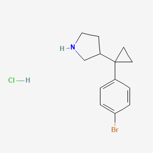 3-[1-(4-Bromophenyl)cyclopropyl]pyrrolidine;hydrochloride