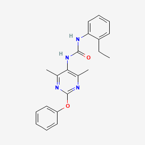 molecular formula C21H22N4O2 B2514384 1-(4,6-Dimethyl-2-phenoxypyrimidin-5-yl)-3-(2-ethylphenyl)urea CAS No. 1798459-40-1