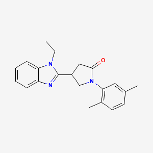 1-(2,5-Dimethylphenyl)-4-(1-ethylbenzimidazol-2-yl)pyrrolidin-2-one