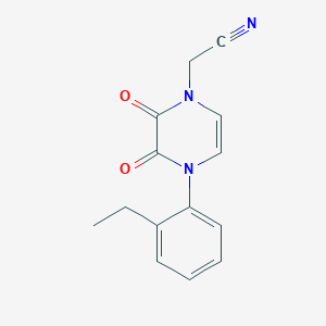 2-(4-(2-ethylphenyl)-2,3-dioxo-3,4-dihydropyrazin-1(2H)-yl)acetonitrile