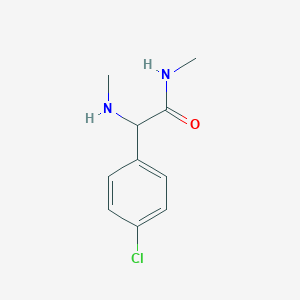 molecular formula C10H13ClN2O B2514408 2-(4-chlorophenyl)-N-methyl-2-(methylamino)acetamide CAS No. 1025448-42-3