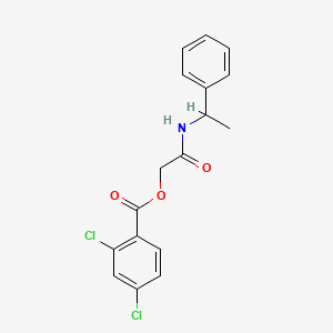 molecular formula C17H15Cl2NO3 B2514415 [(1-Phenylethyl)carbamoyl]methyl 2,4-dichlorobenzoate CAS No. 1008706-30-6
