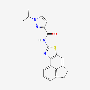 molecular formula C20H18N4OS B2514417 N-(4,5-dihydroacenaphtho[5,4-d]thiazol-8-yl)-1-isopropyl-1H-pyrazole-3-carboxamide CAS No. 1203010-19-8
