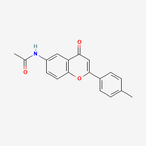 molecular formula C18H15NO3 B2514421 N-[2-(4-methylphenyl)-4-oxo-4H-chromen-6-yl]acetamide CAS No. 198329-82-7