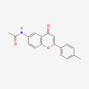 molecular formula C18H15NO3 B2514421 N-[2-(4-methylphenyl)-4-oxochromen-6-yl]acetamide CAS No. 198329-82-7