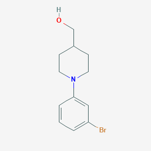 molecular formula C12H16BrNO B2514432 [1-(3-BRomophenyl)piperidin-4-yl]methanol CAS No. 1296224-89-9
