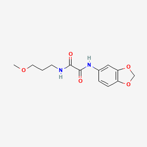 molecular formula C13H16N2O5 B2514441 N1-(benzo[d][1,3]dioxol-5-yl)-N2-(3-methoxypropyl)oxalamide CAS No. 900000-85-3