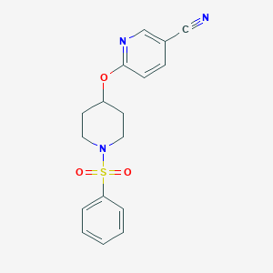 6-((1-(Phenylsulfonyl)piperidin-4-yl)oxy)nicotinonitrile