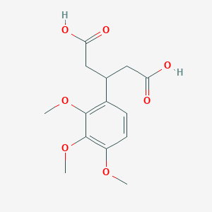 molecular formula C14H18O7 B2514460 3-(2,3,4-Trimethoxyphenyl)pentanedioic acid CAS No. 948007-37-2
