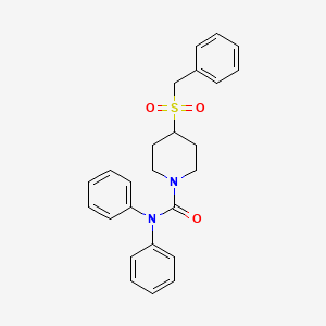 molecular formula C25H26N2O3S B2514495 4-(benzylsulfonyl)-N,N-diphenylpiperidine-1-carboxamide CAS No. 2034532-11-9