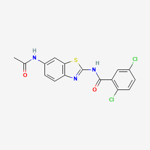 molecular formula C16H11Cl2N3O2S B2514497 2,5-dichloro-N-(6-acetamido-1,3-benzothiazol-2-yl)benzamide CAS No. 313406-02-9