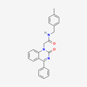 molecular formula C24H21N3O2 B2514542 N-[(4-methylphenyl)methyl]-2-(2-oxo-4-phenyl-1,2-dihydroquinazolin-1-yl)acetamide CAS No. 932530-35-3