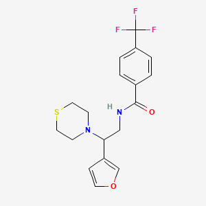 N-(2-(furan-3-yl)-2-thiomorpholinoethyl)-4-(trifluoromethyl)benzamide