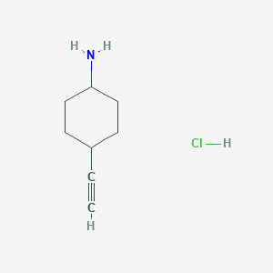 molecular formula C8H14ClN B2514558 cis-4-Ethynylcyclohexanamine hydrochloride CAS No. 1803593-39-6