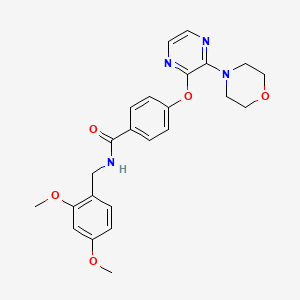 N-(2,4-dimethoxybenzyl)-4-{[3-(morpholin-4-yl)pyrazin-2-yl]oxy}benzamide