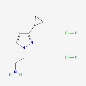 2-(3-cyclopropyl-1H-pyrazol-1-yl)ethan-1-amine dihydrochloride