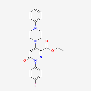 Ethyl 1-(4-fluorophenyl)-6-oxo-4-(4-phenylpiperazin-1-yl)-1,6-dihydropyridazine-3-carboxylate