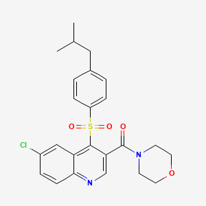 (6-Chloro-4-((4-isobutylphenyl)sulfonyl)quinolin-3-yl)(morpholino)methanone