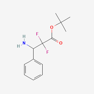 molecular formula C13H17F2NO2 B2514579 Tert-butyl 3-amino-2,2-difluoro-3-phenylpropanoate CAS No. 2248385-84-2
