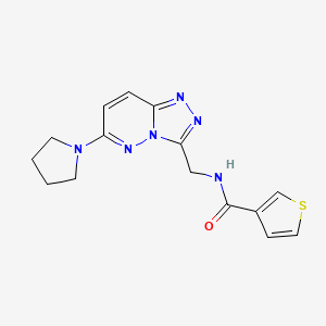N-((6-(pyrrolidin-1-yl)-[1,2,4]triazolo[4,3-b]pyridazin-3-yl)methyl)thiophene-3-carboxamide