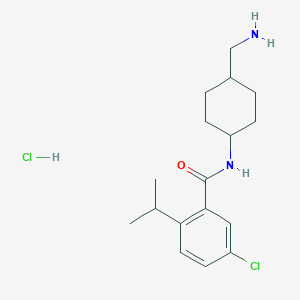 N-[4-(Aminomethyl)cyclohexyl]-5-chloro-2-propan-2-ylbenzamide;hydrochloride
