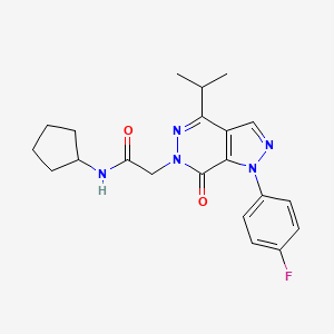 N-cyclopentyl-2-(1-(4-fluorophenyl)-4-isopropyl-7-oxo-1H-pyrazolo[3,4-d]pyridazin-6(7H)-yl)acetamide