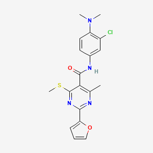 N-[3-chloro-4-(dimethylamino)phenyl]-2-(furan-2-yl)-4-methyl-6-(methylsulfanyl)pyrimidine-5-carboxamide