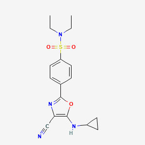 4-(4-cyano-5-(cyclopropylamino)oxazol-2-yl)-N,N-diethylbenzenesulfonamide