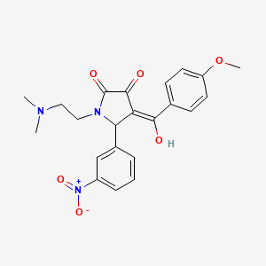 1-(2-(dimethylamino)ethyl)-3-hydroxy-4-(4-methoxybenzoyl)-5-(3-nitrophenyl)-1H-pyrrol-2(5H)-one