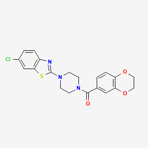 (4-(6-Chlorobenzo[d]thiazol-2-yl)piperazin-1-yl)(2,3-dihydrobenzo[b][1,4]dioxin-6-yl)methanone