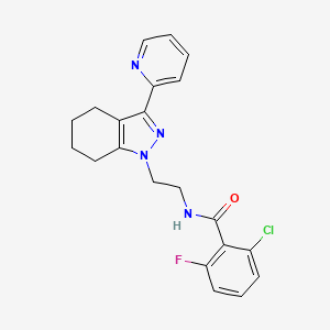 2-chloro-6-fluoro-N-(2-(3-(pyridin-2-yl)-4,5,6,7-tetrahydro-1H-indazol-1-yl)ethyl)benzamide