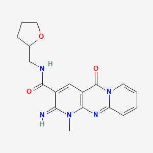 2-imino-1-methyl-5-oxo-N-((tetrahydrofuran-2-yl)methyl)-2,5-dihydro-1H-dipyrido[1,2-a:2',3'-d]pyrimidine-3-carboxamide