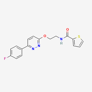 molecular formula C17H14FN3O2S B2514636 N-(2-{[6-(4-fluorophenyl)pyridazin-3-yl]oxy}ethyl)thiophene-2-carboxamide CAS No. 920407-66-5