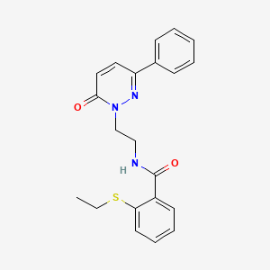 2-(ethylthio)-N-(2-(6-oxo-3-phenylpyridazin-1(6H)-yl)ethyl)benzamide
