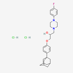 1-(4-((3r,5r,7r)-Adamantan-1-yl)phenoxy)-3-(4-(4-fluorophenyl)piperazin-1-yl)propan-2-ol dihydrochloride