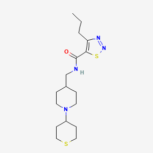 4-propyl-N-((1-(tetrahydro-2H-thiopyran-4-yl)piperidin-4-yl)methyl)-1,2,3-thiadiazole-5-carboxamide