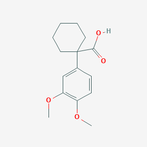 molecular formula C15H20O4 B2514656 1-(3,4-Dimethoxyphenyl)cyclohexane-1-carboxylic acid CAS No. 54802-31-2