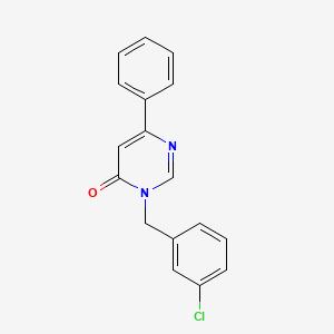 3-(3-chlorobenzyl)-6-phenylpyrimidin-4(3H)-one