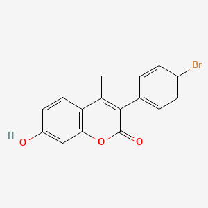 molecular formula C16H11BrO3 B2514660 3-(4-Bromophenyl)-7-hydroxy-4-methylchromen-2-one CAS No. 31913-53-8
