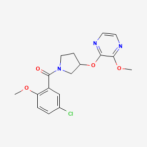 (5-Chloro-2-methoxyphenyl)(3-((3-methoxypyrazin-2-yl)oxy)pyrrolidin-1-yl)methanone