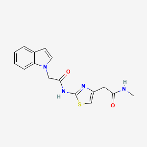 2-(2-(2-(1H-indol-1-yl)acetamido)thiazol-4-yl)-N-methylacetamide
