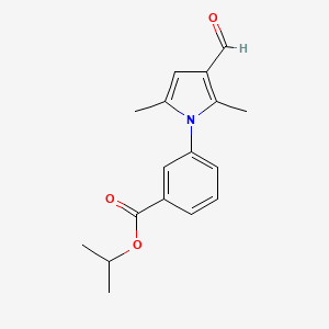 molecular formula C17H19NO3 B2514701 propan-2-yl 3-(3-formyl-2,5-dimethylpyrrol-1-yl)benzoate CAS No. 928708-20-7
