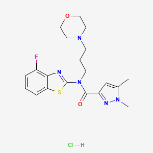 N-(4-fluorobenzo[d]thiazol-2-yl)-1,5-dimethyl-N-(3-morpholinopropyl)-1H-pyrazole-3-carboxamide hydrochloride