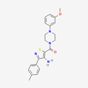 (4-Amino-3-(p-tolyl)isothiazol-5-yl)(4-(3-methoxyphenyl)piperazin-1-yl)methanone