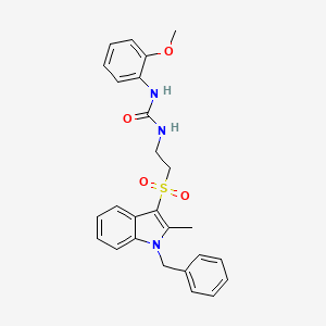 1-(2-((1-benzyl-2-methyl-1H-indol-3-yl)sulfonyl)ethyl)-3-(2-methoxyphenyl)urea