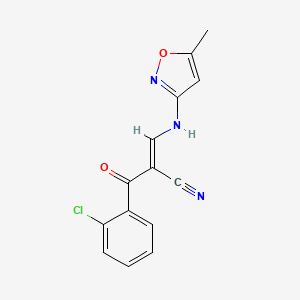 2-((2-Chlorophenyl)carbonyl)-3-((5-methylisoxazol-3-YL)amino)prop-2-enenitrile