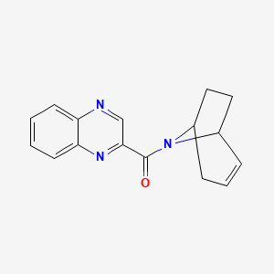 molecular formula C16H15N3O B2514729 (1R,5S)-8-azabicyclo[3.2.1]oct-2-en-8-yl(quinoxalin-2-yl)methanone CAS No. 1797286-28-2