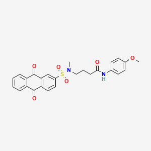 molecular formula C26H24N2O6S B2514775 N-(4-methoxyphenyl)-4-(N-methyl-9,10-dioxo-9,10-dihydroanthracene-2-sulfonamido)butanamide CAS No. 941936-54-5